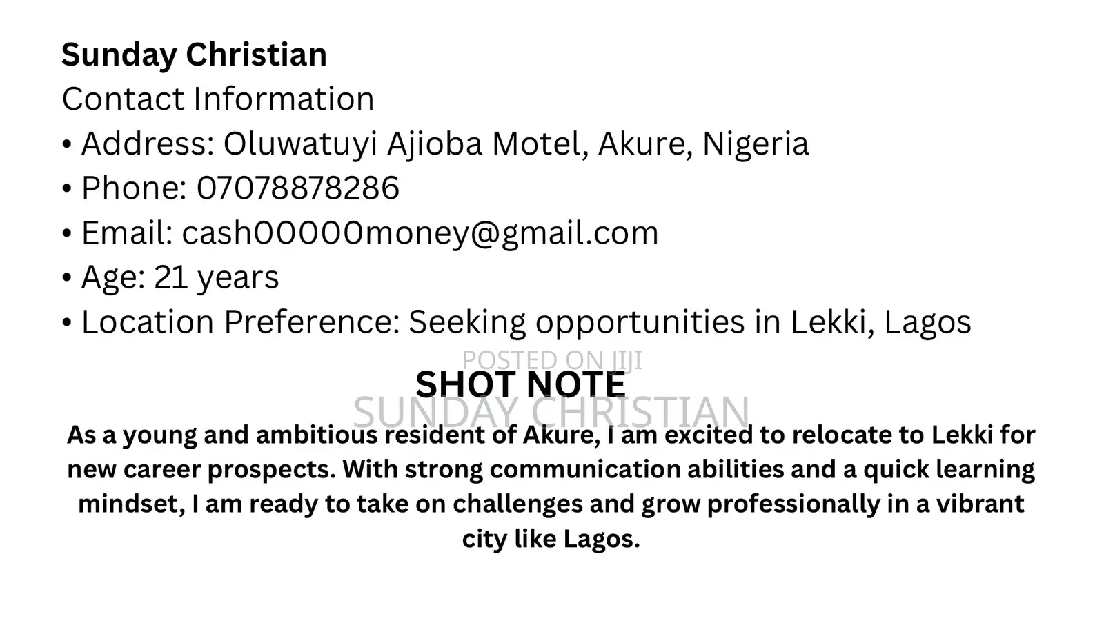 Housekeeping Cleaning CV