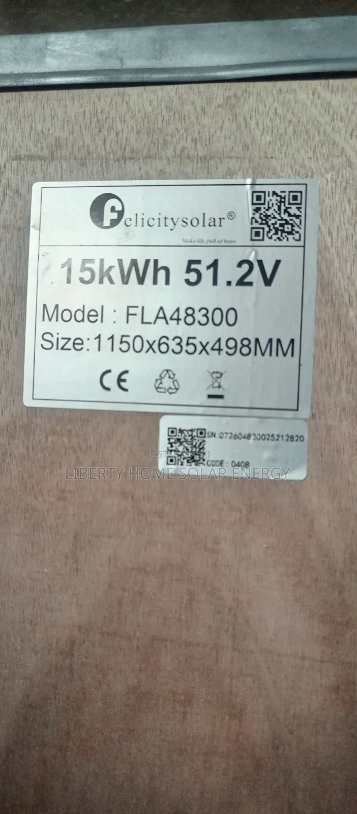 Felicity Flat 15kwh Lithium Battery