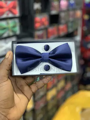 Complete Set Bow Tie With Pocket Square and Cufflinks