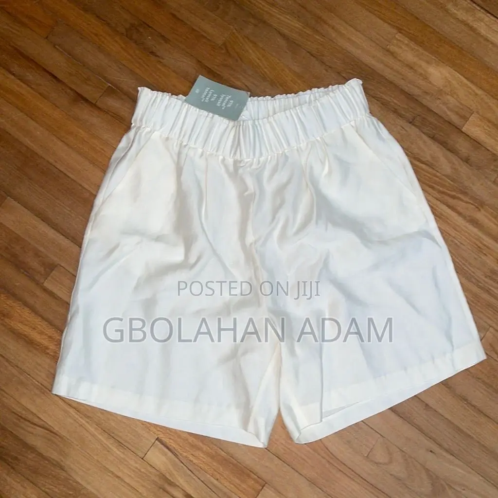 White Cotton Nysc Shorts