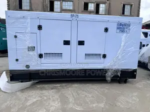 New 75kva Perkins Generator Soundproof 100% Copper Coil.