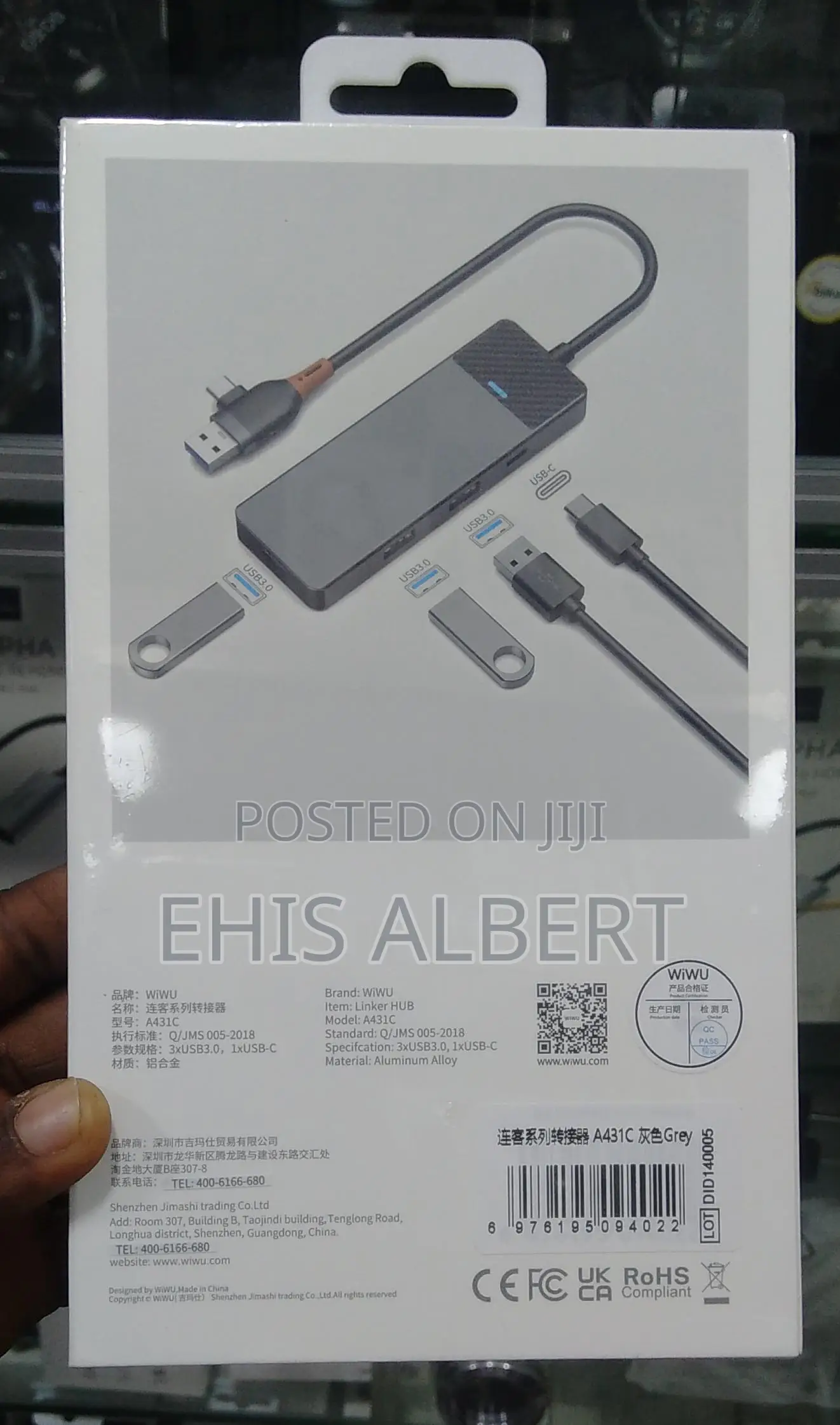 Wiwu Linker 4in1 Usb-a C Hub