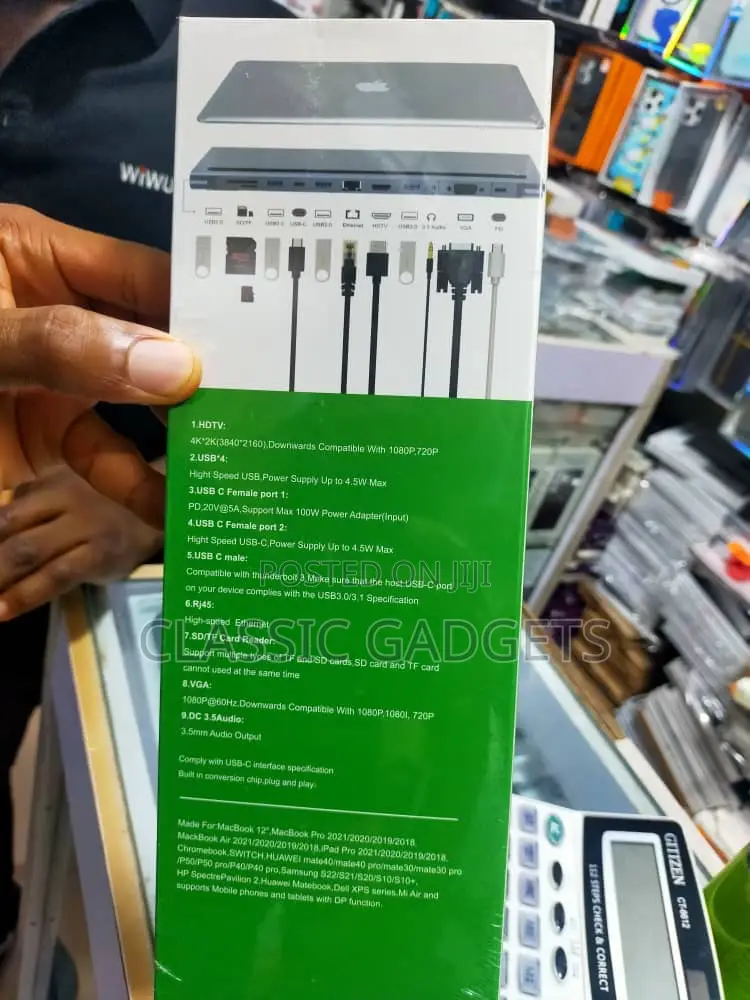 12 in 1 Usb-C Type-C to Usb Multifunctional Docking Station