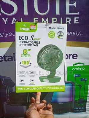 Iwin Rechargeable Fan Iw8008 (Rotates)