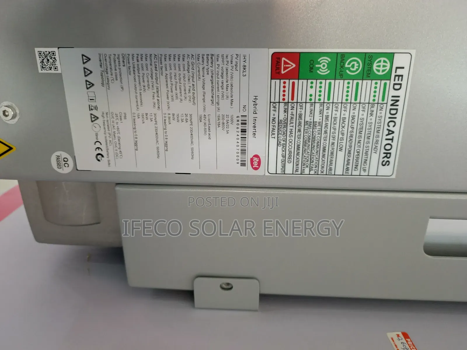 Itel Hybrid Inverter 8kva 48v