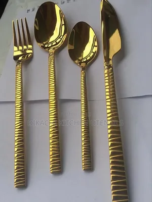 1 Dozen of Gold Spoon and Fork