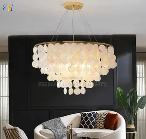 Capiz Shell Chandelier or Shell Pendant Light.