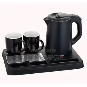 Stainless Steel Kettle With Hotel Room Tray Set