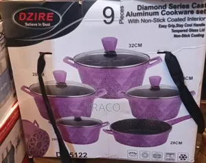 Dzire 9pcs Diamond Series Cast Aluminum Cookware Set