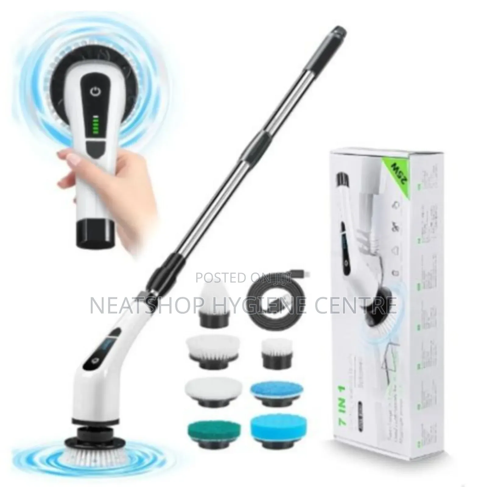 Quality Rechargeable 7 In1 Spin Scrubber