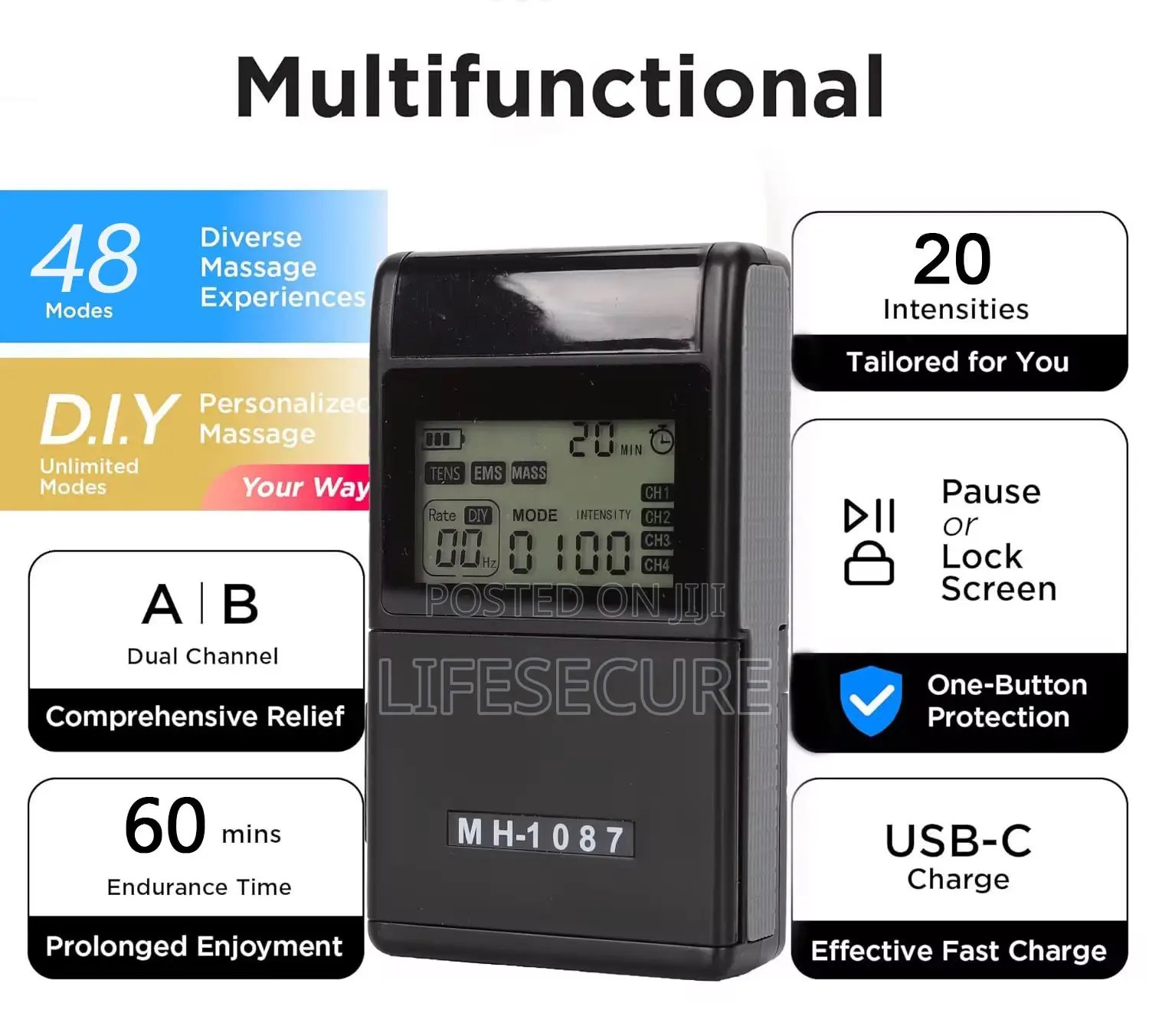 Tens Ems Physical Therapy (Rechargeable)