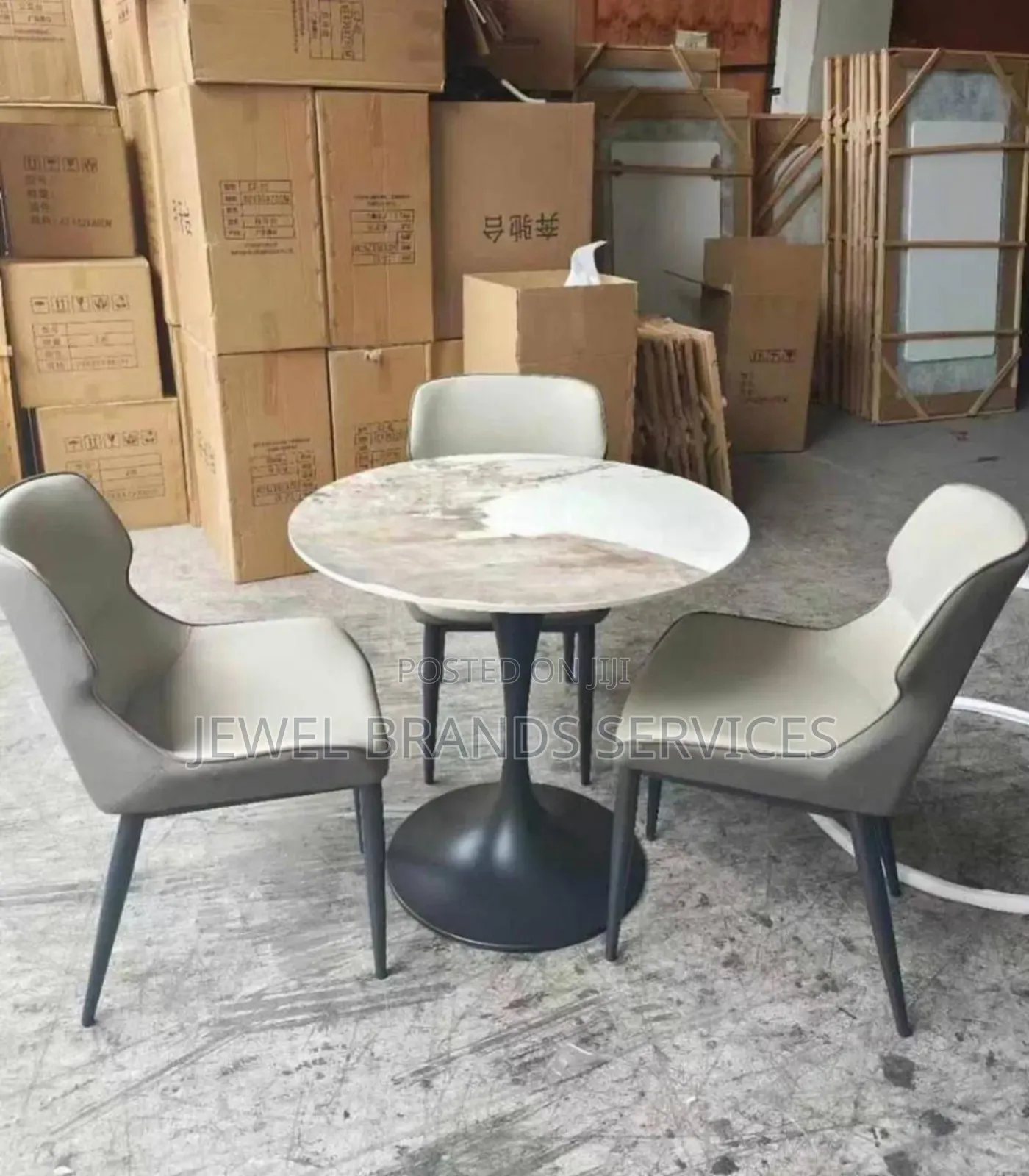 Portable Marble Dining for Small Spaces.