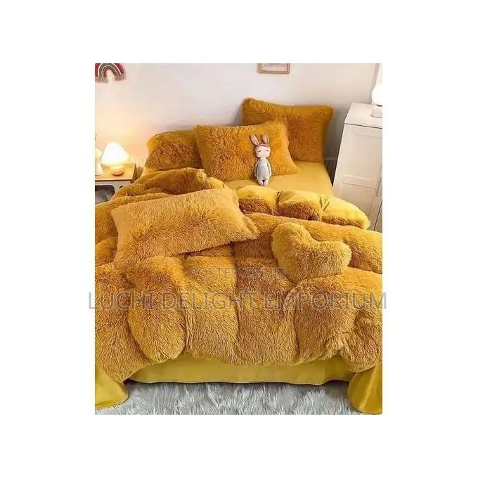 Fluffy Fur Quality Bedsheet and Duvet With Pillowcases