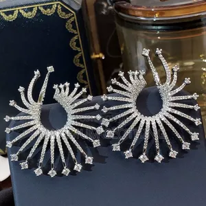 Bridal Zircon Silver Earring
