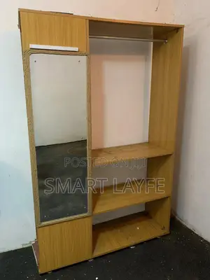 Open Wardrobe With Mirror