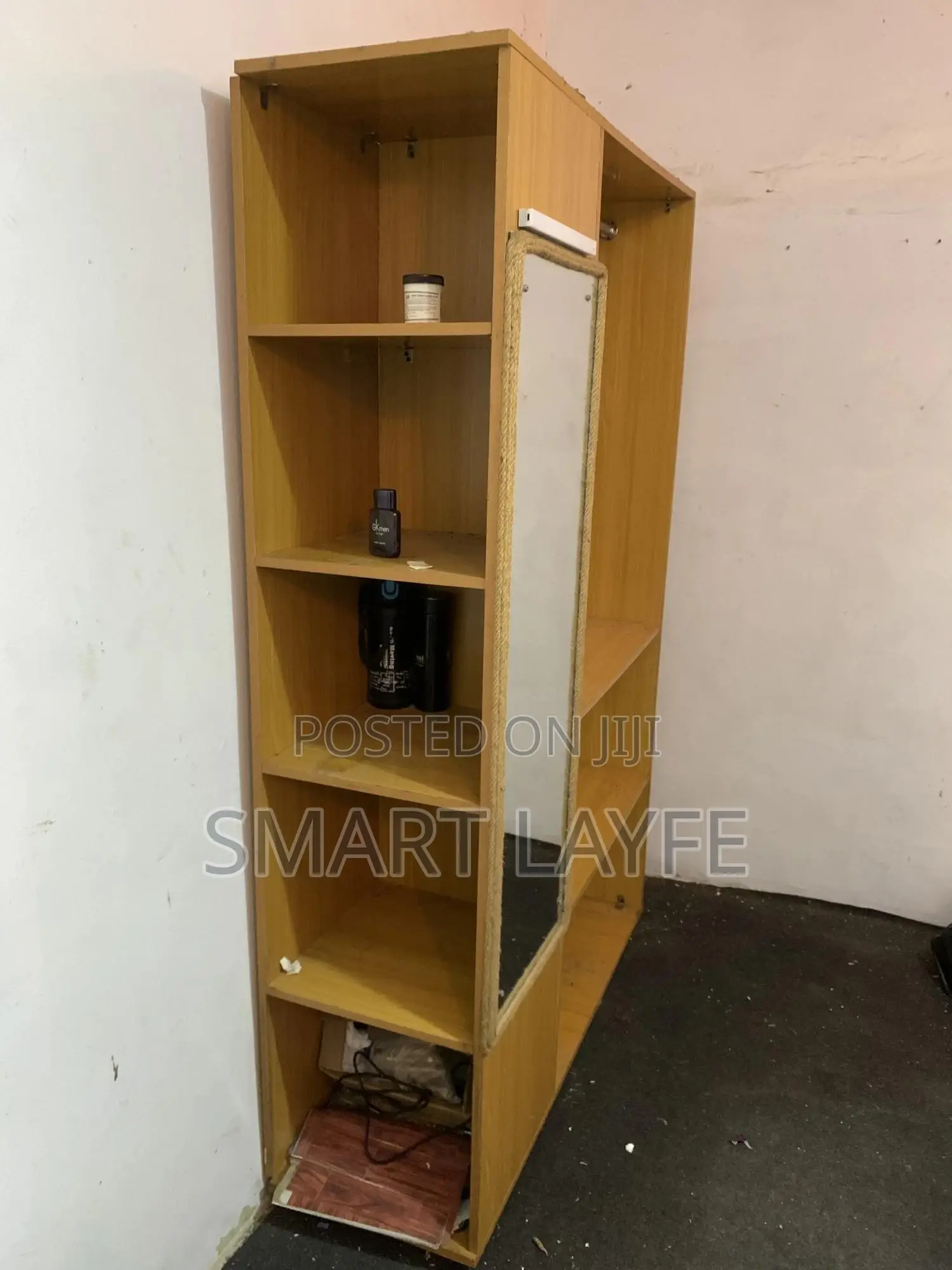 Open Wardrobe With Mirror