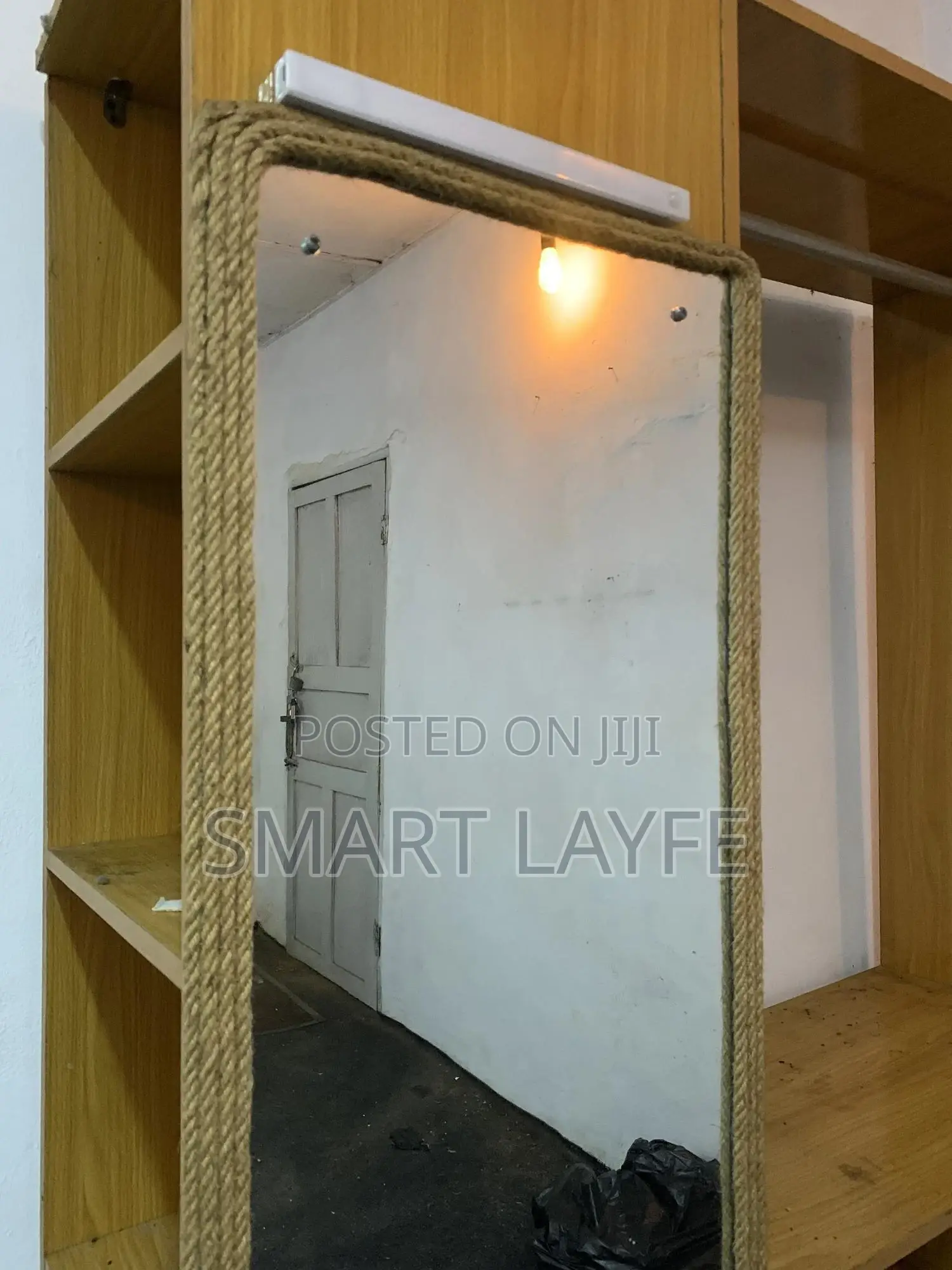 Open Wardrobe With Mirror