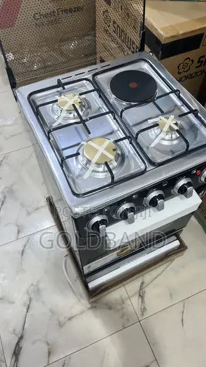 Skyrun 3+1 Gas Cooker – Strong Flame, Low Gas Use