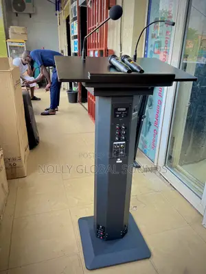 Soundlab Rechargeable Electronic Lectern Podium Stand (2 Wireless Mic)