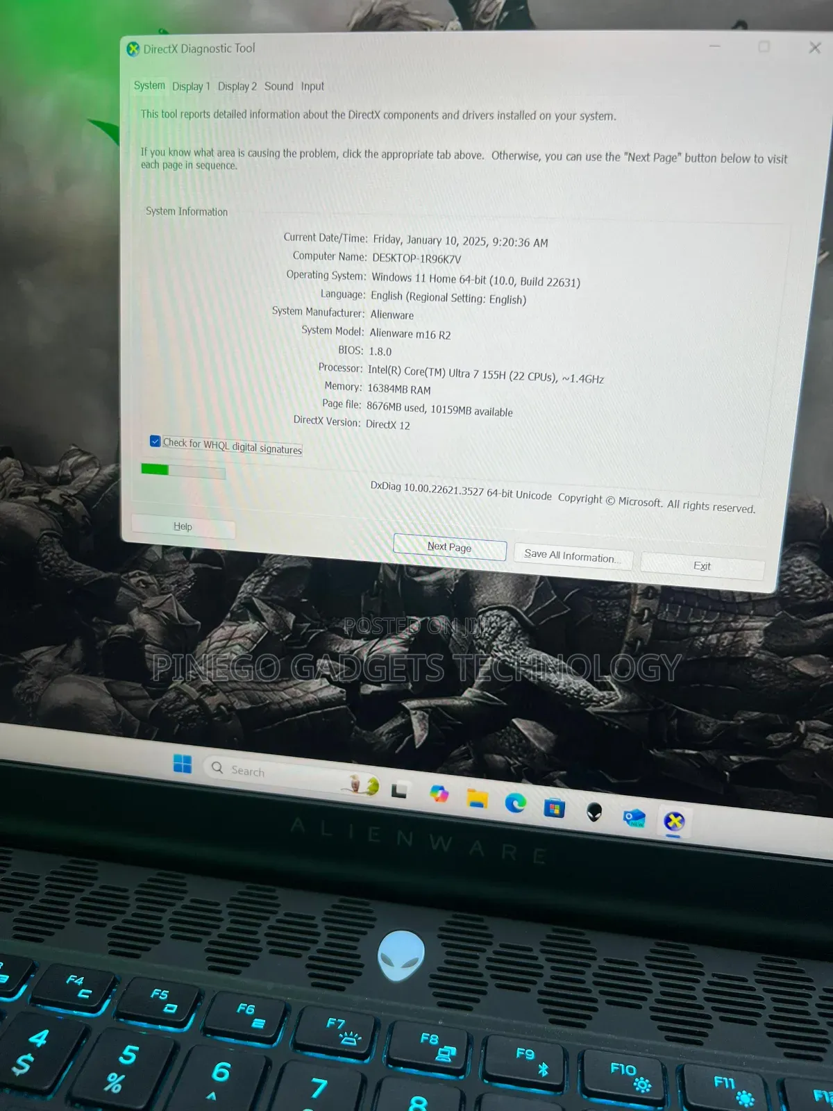 Laptop Dell Alienware M16 R2 16GB Intel Core Ultra 7 SSD 1T