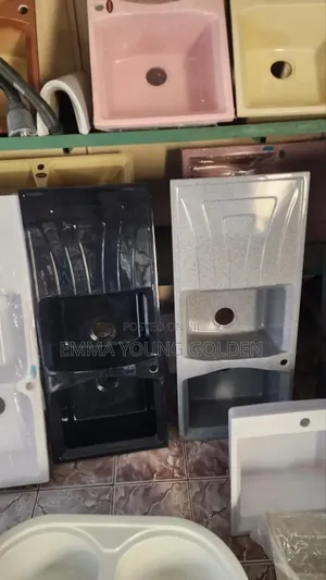 Acrylic Kitchen Sink Double Bow Single Tray