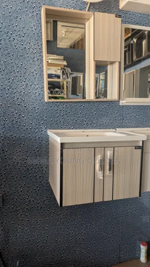 Water Resistant Cabinet Basin With Cabinet Mirror