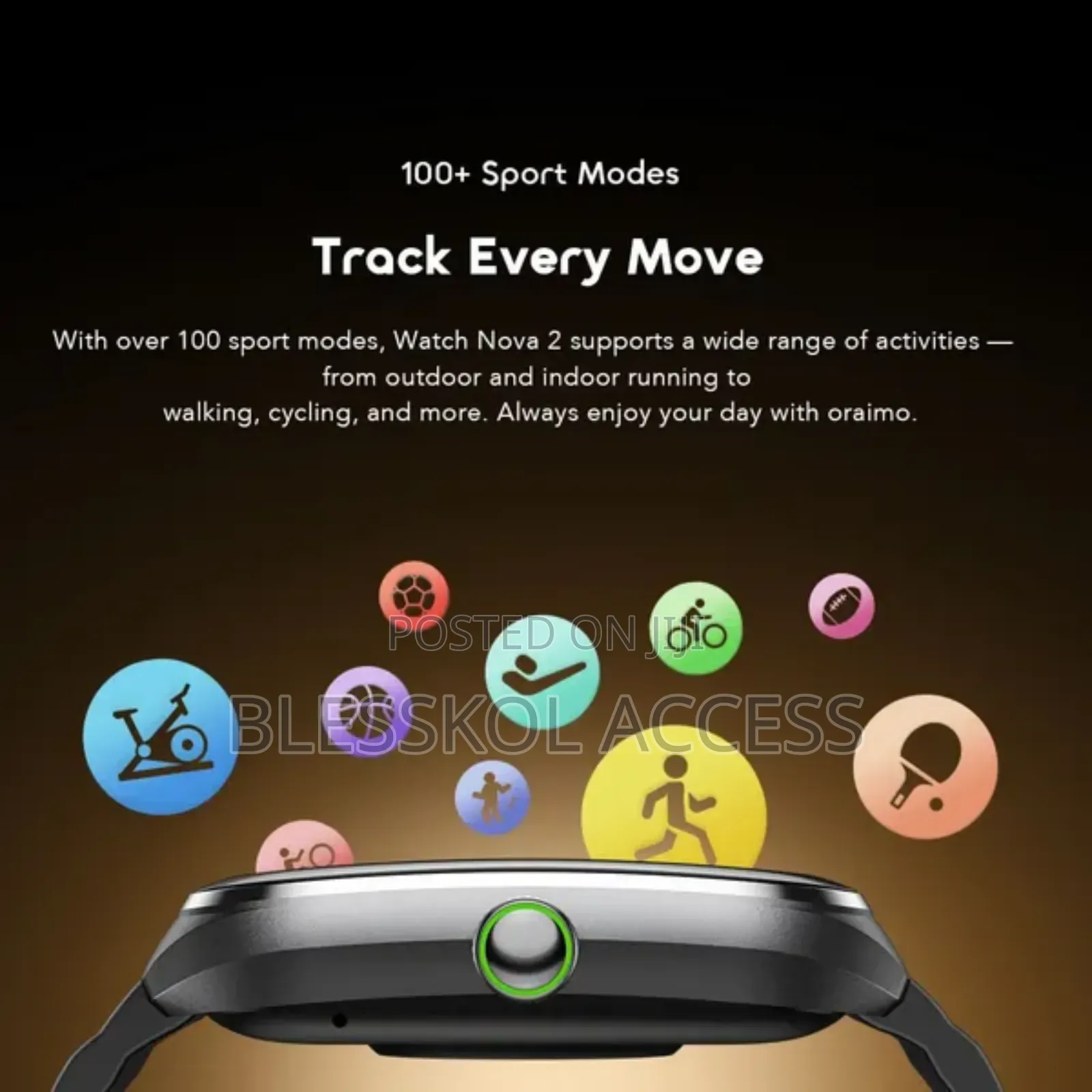 Oraimo Watch Nova 2 2.01" Amoled Ip68 Curved Touchscreen Smart Watch