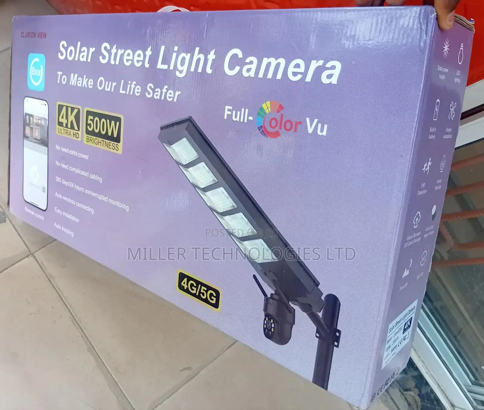 500w Solar Streetlight With Camera L500