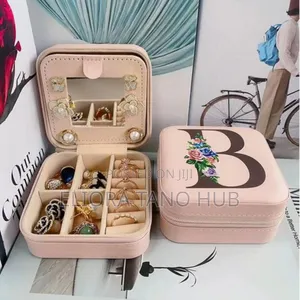 Mini Jewelry Organizer Storage Box With Mirror