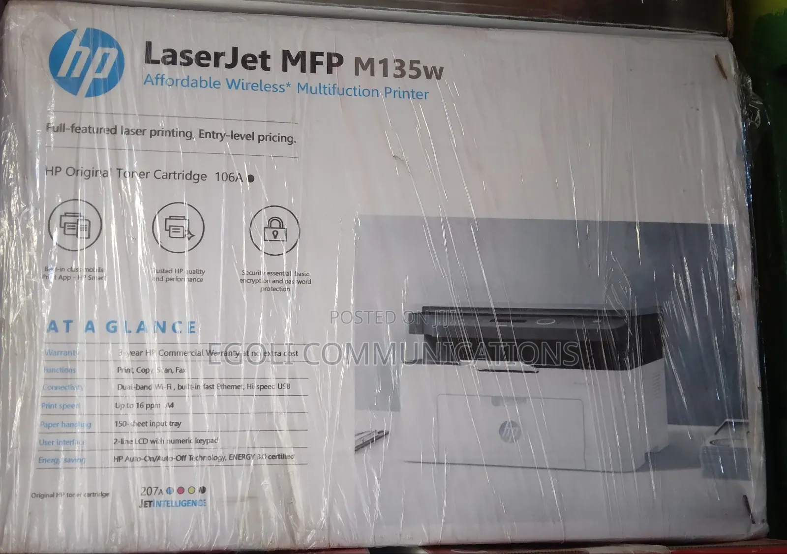 Hp Laserjet MFP M135w Wireless Printer