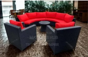 Round Rattan Coffee Table Louge