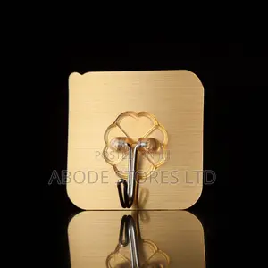10 PCS Adhesive Gold Wall Hook