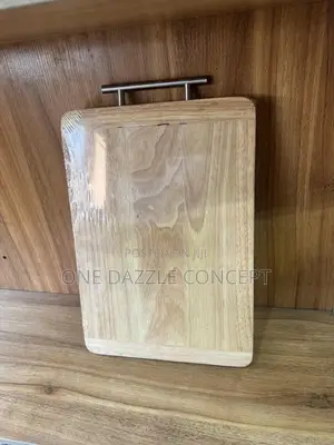 40x28cm Stainless Handle Beech Wooden Chopping Board