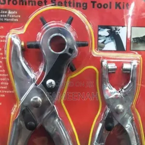 Leather Hole Punch and Grommet Setting Tool Kit