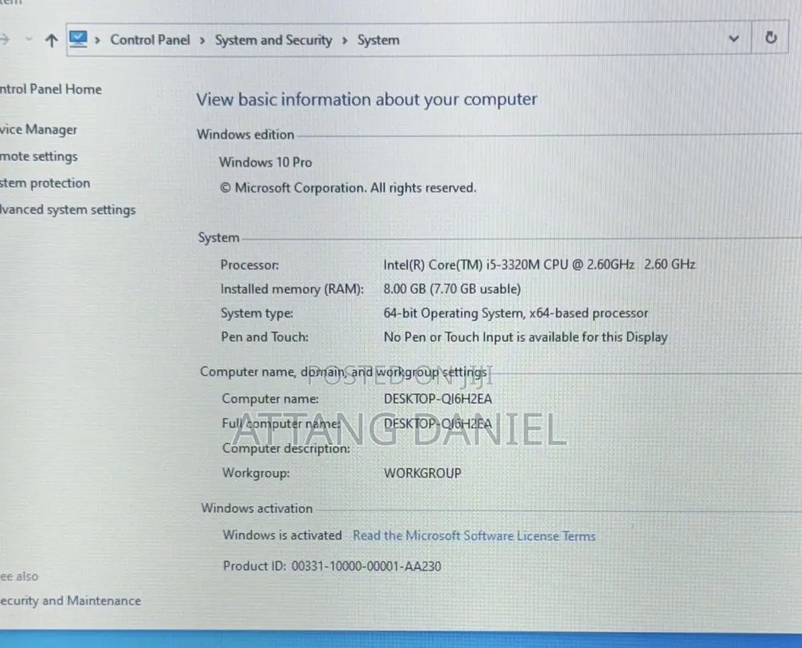 Laptop Lenovo ThinkPad X230 8GB Intel Core I5 HDD 250GB