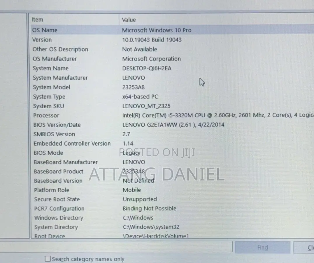 Laptop Lenovo ThinkPad X230 8GB Intel Core I5 HDD 250GB
