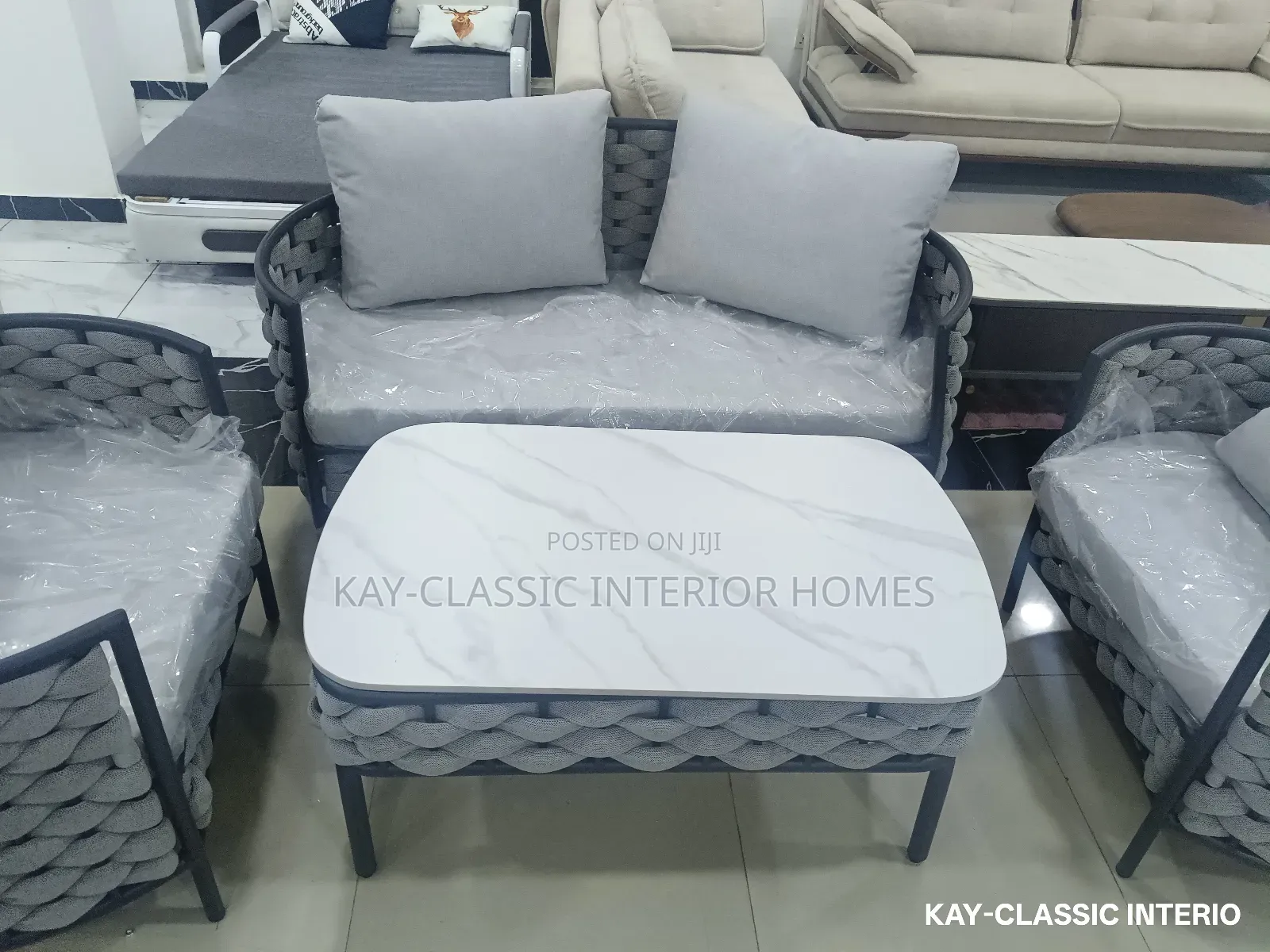 Designed Couches With Mabel Center Table 🛋 4 Setters