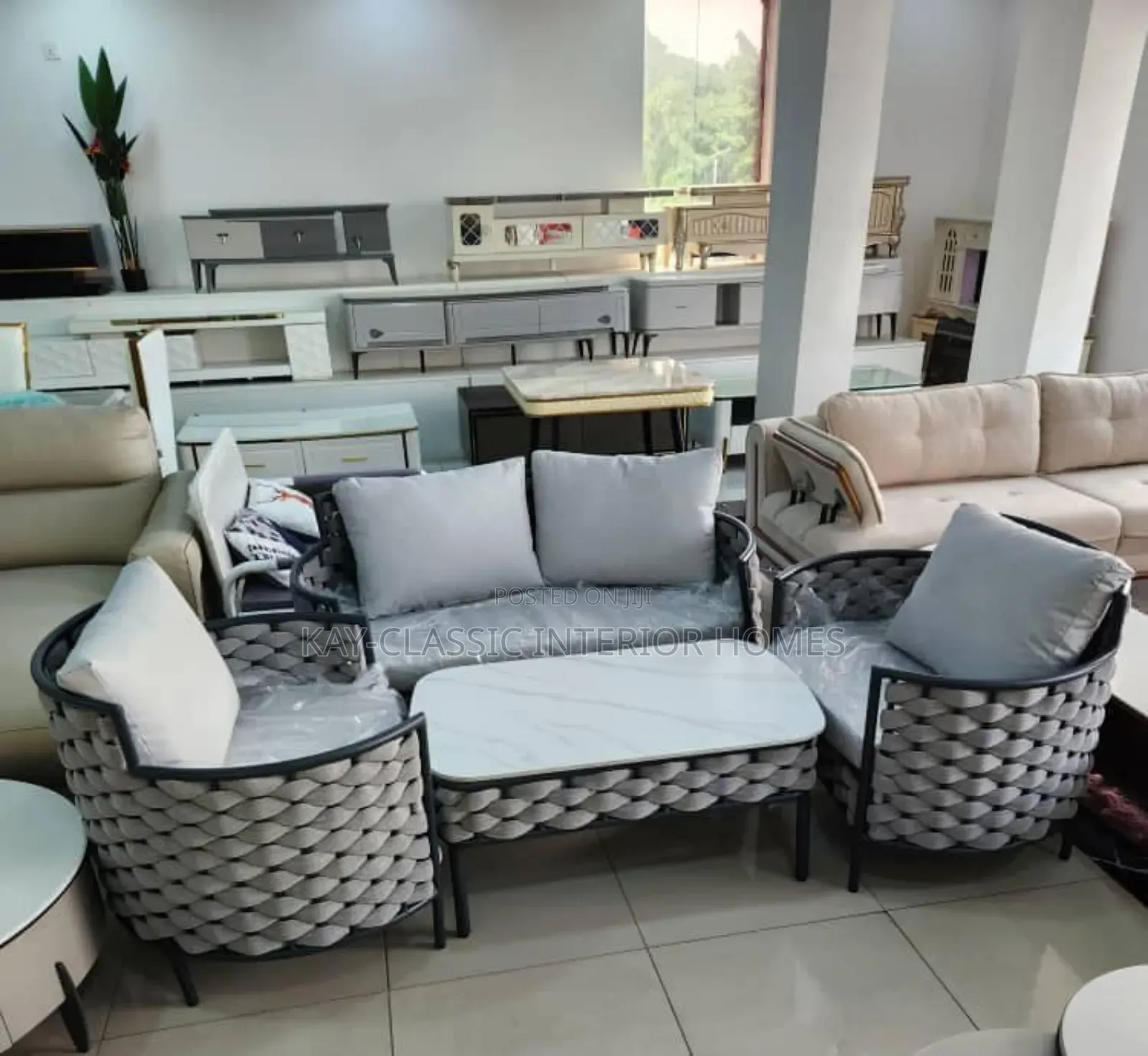 Designed Couches With Mabel Center Table 🛋 4 Setters