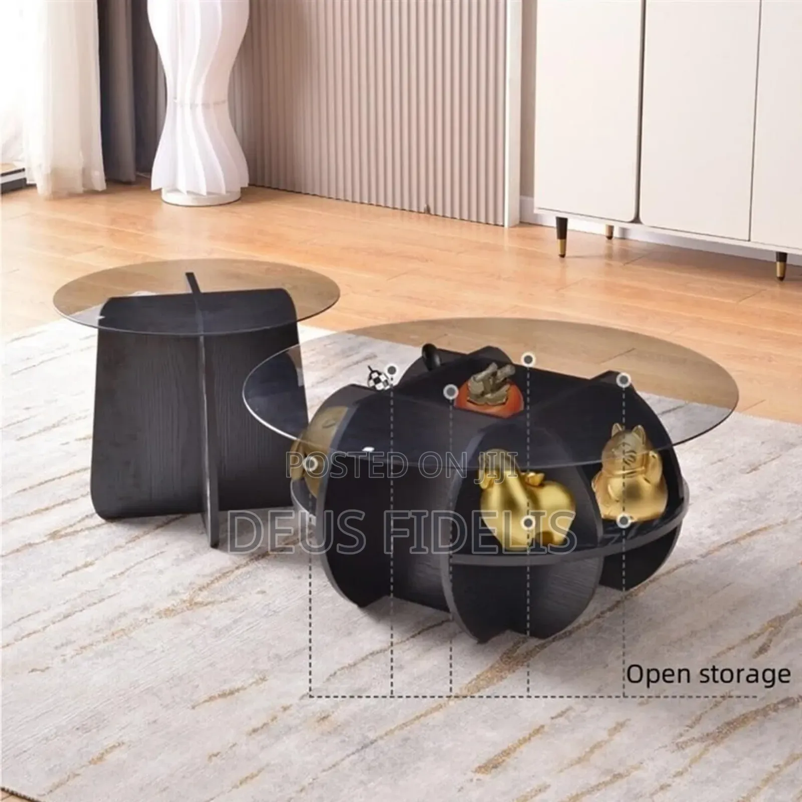 Wooden Coffee Table With Side Stool