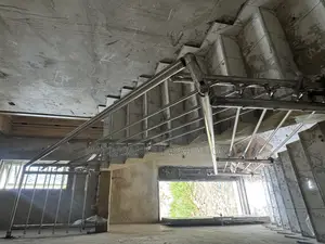 Silver Stainless Handrails With Horizontal Bracing