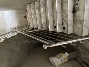 Silver Stainless Handrails With Horizontal Bracing