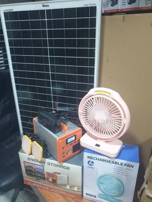 300w Solar Generator With Free Rechargeable Fan 50w Solar Panel.