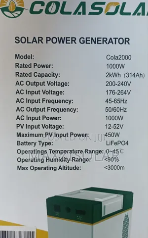 2kwh Colasolar Generator
