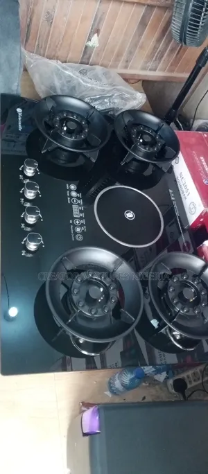 Gas Cooker Flip Up Built-in Gas Electric 5 in 1 Auto Ignition Soft .