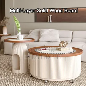 Mobile Luxury Coffee Table and Side Table for Living Room
