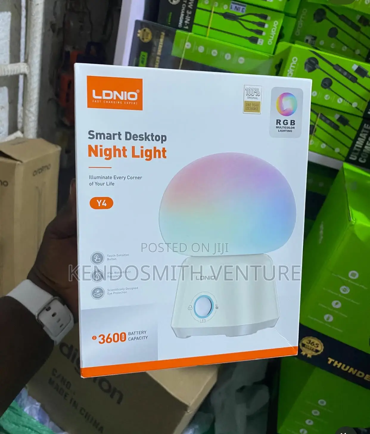 Ldnio Smart Desktop Night Light (Y4) – Rechargeable RGB Touch Lamp