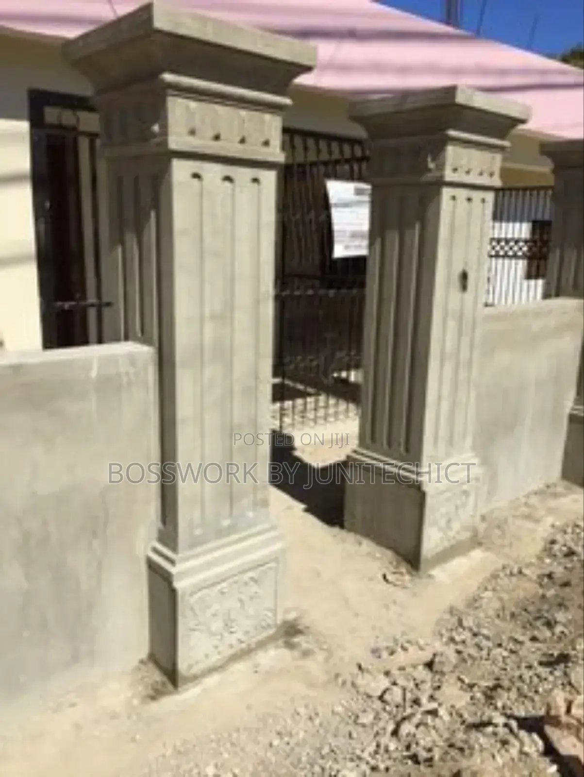 Exterior Pop Artwork — Parapet, Pillar Window Frames