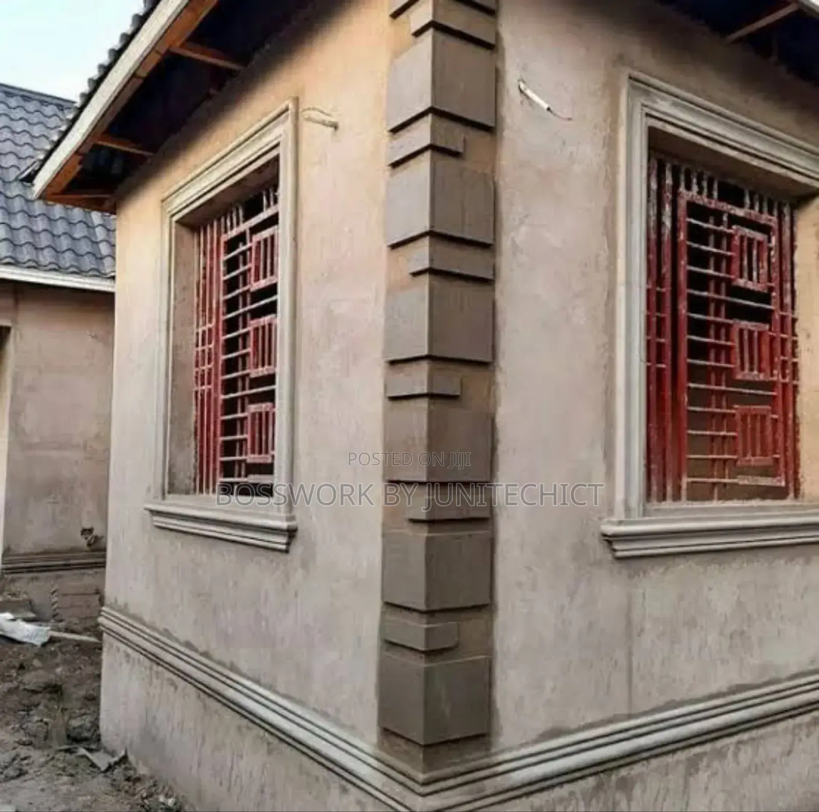 Exterior Pop Artwork — Parapet, Pillar Window Frames
