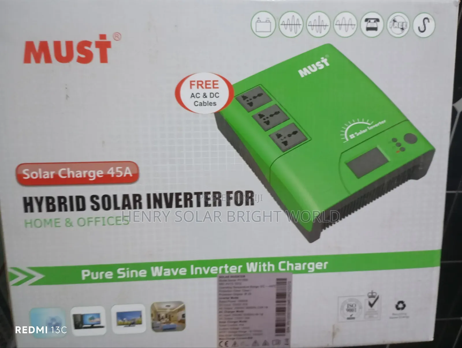 Must Inverter 1kva 12v Hibrid
