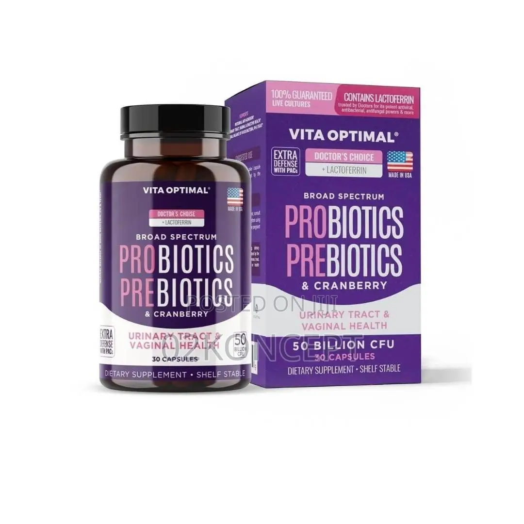 Vita Optimal Probiotic Prebiotic Cranberry 50b Cfu Plus Lactoferrin
